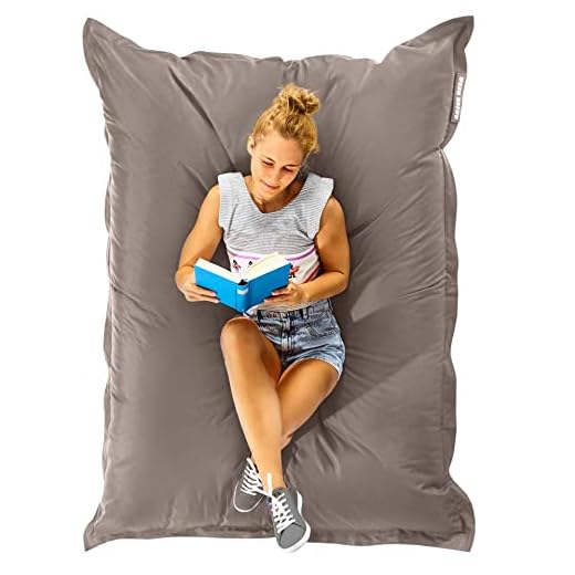 Green Bean© Poltrona a Sacco XXL 140x180cm 380 Litri Bambini & Adulti Imbottitura Perle EPS Gigante Grande Esterno Lavabile Impermeabile Cuscino per sdraiarsi per Pavimento Sedia