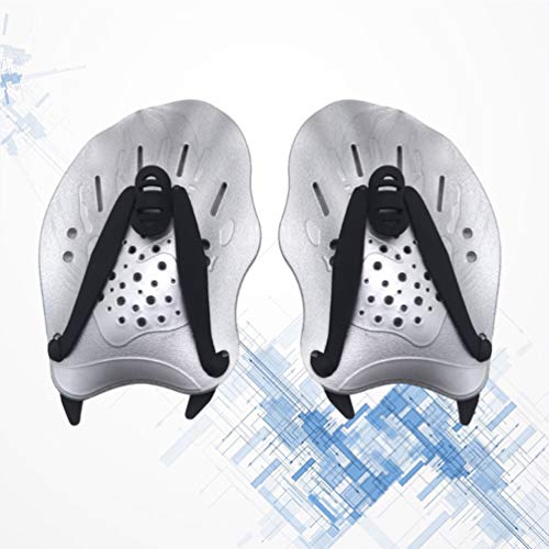 Barbatanas de mão para treino de natação com alças ajustáveis para natação e natação para mulheres e