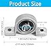 Seimneire KP08 Pillow Block Bearing Flange Bearing, 0.31 inch / 8mm Aluminum Alloy Bearing Self Aligning Bearing, Replacement Bearings Mounted Bearings for Machine, DX240301-687