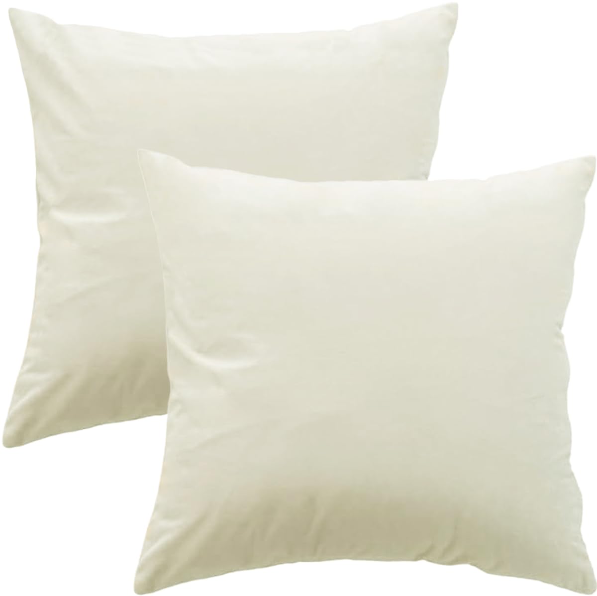GONOVE Decorative Velvet Square Cushion Covers 50x50cm Set of 2, Beige — image 1