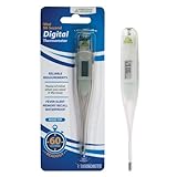 Veridian Healthcare Digital Thermometer | 60-Second Readout | Fahrenheit Measurements | Rigid Tip | Fever Alert | One-Year Warranty