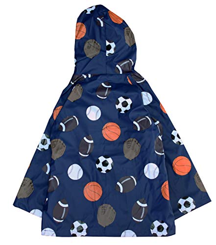 Foxfire for Kids Boys Blue Firetruck and Dalmatian Raincoat3