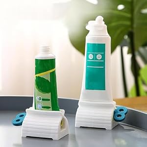 2 Pack Home Toothpaste Squeezer, Toothpaste Squeezer Rollers，Toothpaste Tube Squeezers Clip Holder Stand Winder - Blue