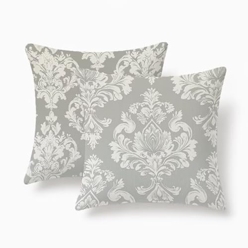 Lin coussin extérieur imperméable 60x60 cm gris déco haut de gamme pour canapé - 2