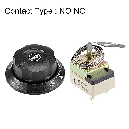 Uxcell A20092300UX0149 1No 1Nc 250V 16A 50-400C Temperature Control Switch Capillary Thermostat thumb #2