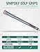VIMPSEY Golf Grips ,13 Grips or 13 Grips with Full Regripping Kits ,Anti-Slip Rubber Golf Club Grips, Standard/Midsize 4 Colors Optional (Midsize, Island Blue(13 Grips with 15 Tapes))