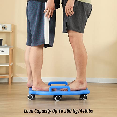 Sports Scooter Board With Handles, Indoor Outdoor Safety Plastic Scooter, Sitting Scooter For Kids Ages 3+, Physical Education Class Equipment (Color : Blue, Size : 50Cm/19.7In) #TOP4