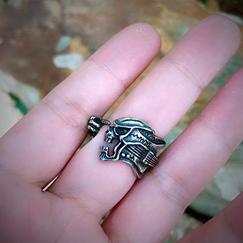 Image of Death Skull Ring for Men Stainless Steel Jewelry Biker Rings Scary Death Ring Skull for Gifts