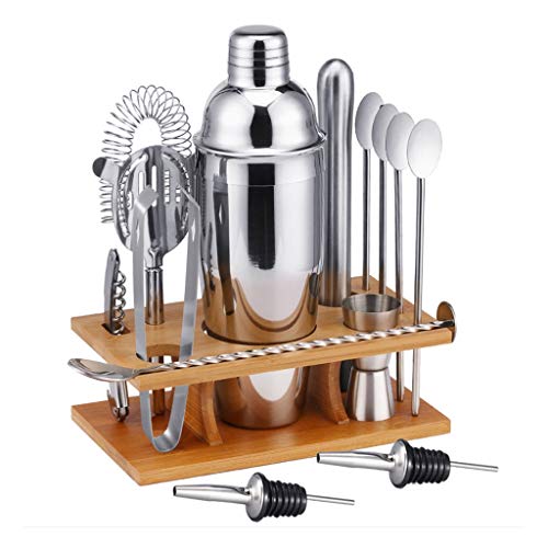 Set de 14 piezas coctelera 750ml acero inoxidable