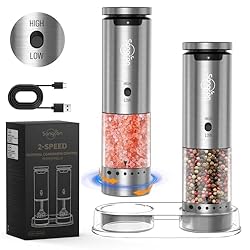 Sangcon Electric Salt and Pepper Grinder Set