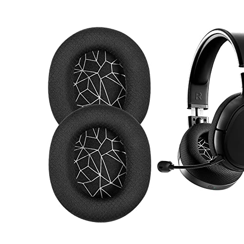 Almohadillas de repuesto para auriculares de tela de terciopelo compatibles con SteelSeries Arctis 3 Arctis 5 Arctis 7 Arctis 9 Arctis 9X Arctis PRO Gaming Auriculares (estampado plateado) Cover