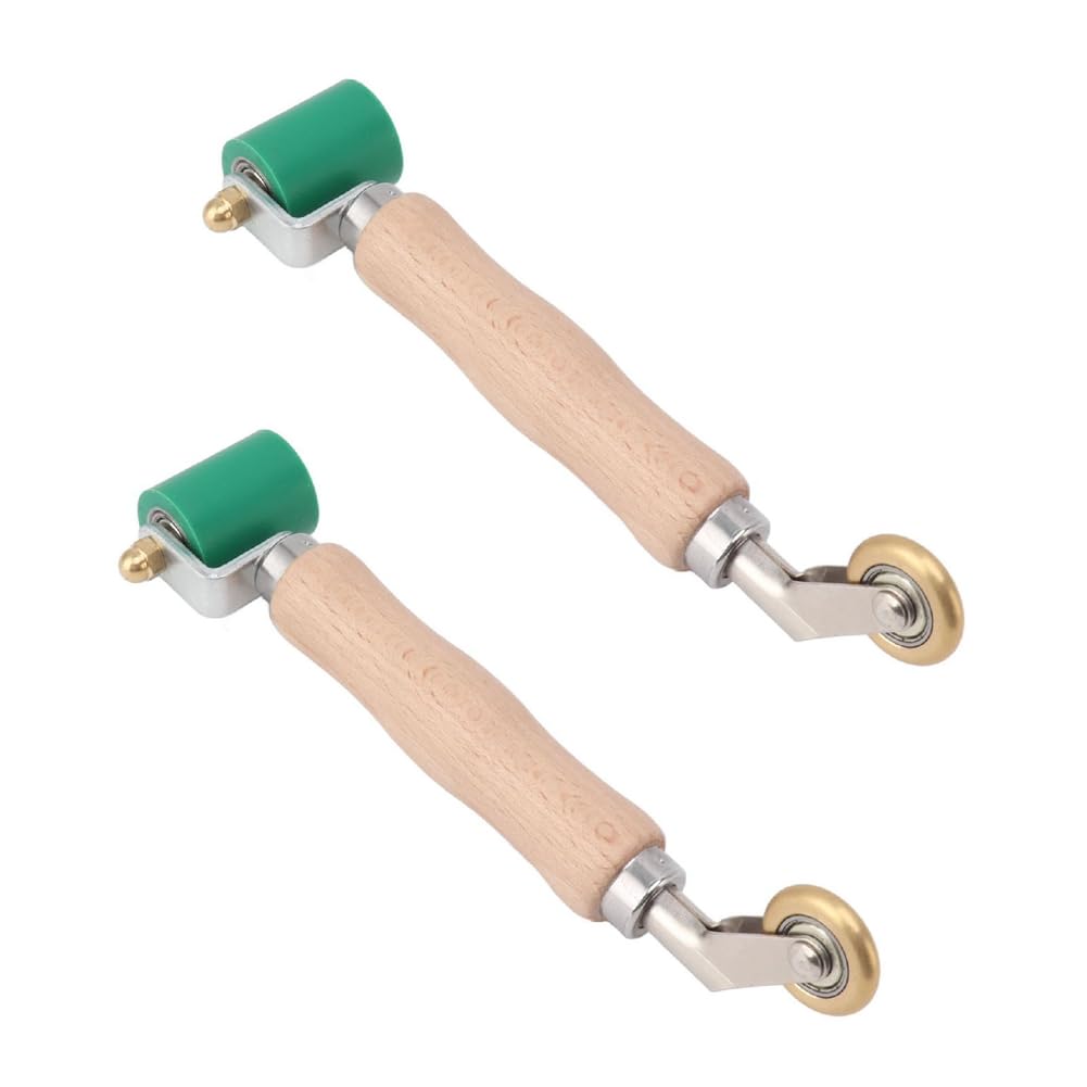 Jnchdghwa Green Brass Wheel Silicone Seam Roller With Wood Handle For Pvc For Welding Tool