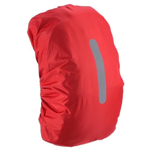M METERXITY Backpack Rain Cover - Waterproof Lightweight Cover with Vertical Reflective Strap, Apply to Cycling/Hiking/Mountain Climbing (65-75L, XL, Red)