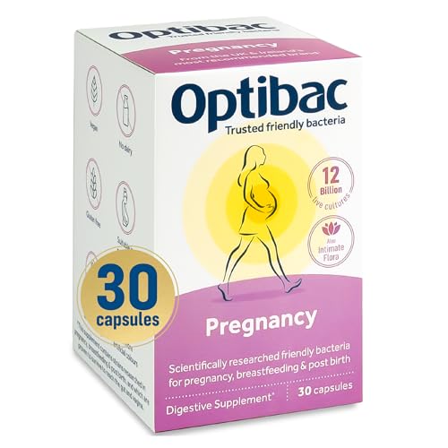 OptiBac Para El Embarazo | 12 Mil Millones de Bacterias Beneficiosas | Suplemento Dietético Natural | Suministro Para Un Mes | 30 Cápsulas