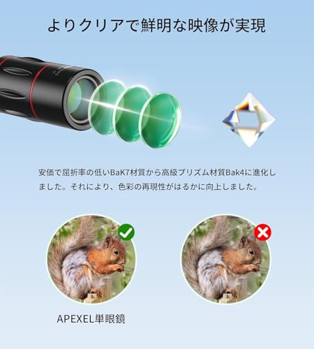APEXEL スマホ望遠レンズ T18XZJサムネイル6