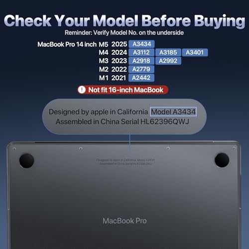 Image of Soonjet Invisible Armor for MacBook Pro 14 inch Case M5 M4 M3 M2 2026-2021