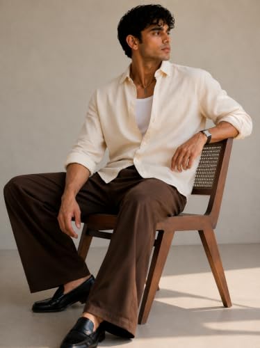 NITHAM Men's Cotton Flex Full Sleeve Shirt Size S - Image 5