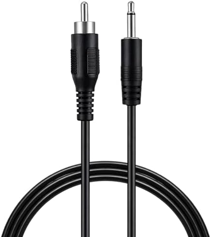 3.5mm to RCA‑Connector Audio Cable, 6.5ft Mono 3.5mm to RCA‑Connector Cable Adapter, 1/8 Inch Male Plug Male Audio Plug Jack Connectors for Headphone, Speakers, Subwoofer, Pre-Amp,TV