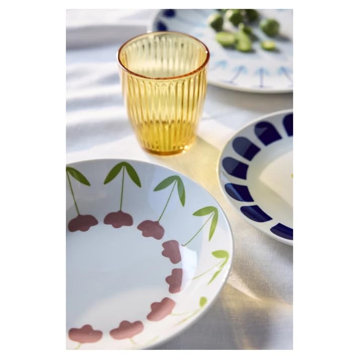 Tognana Madison Nymea Servizio Tavola 18 Pezzi in Porcellana per 6 Persone, Decorazioni Assortite, Piatti Piani Fondi e Dessert, Lavastoviglie e Microonde