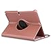 kwmobile Rotating Case Compatible with Samsung Galaxy Note 10.1 2014 Edition - Case PU Leather Tablet Cover with Stand - Rose Gold