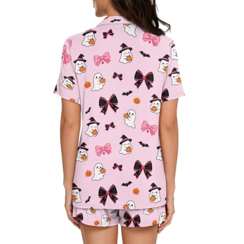Image of Women's Short Sleeve Sleepwear Pajamas Nightwear with Pockets