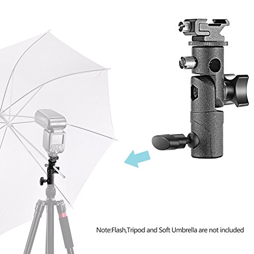 Neewer Universal E-Type Camera Flash Speedlite Mount Light Stand Bracket Umbrella Shoe Holder Compatible With Nikon Pentax Olympus And Other Flashes With Standard Shoe Mount #TOP2