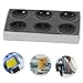 GLEAVI 4sets Science Lab Tools Porcelain Spot Plates Ceramic Reaction Plates 6 Holes Easy to Clean 2pcs*4