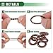 Motoforti Universal O Ring Seal Gasket, Orings Seal Washer Replacement for Plumbing Repair for Cars Trucks SUVs Trailers, 7mm ID x 2.5mm CS, Rubber, Brown, 100pcs