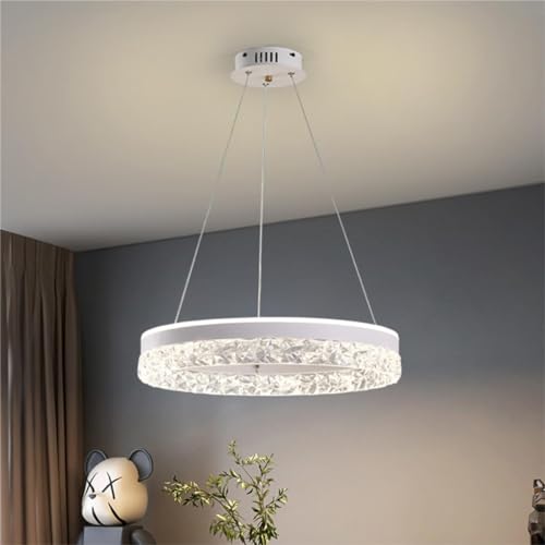 Lustre LED moderne suspendu barre ronde pour salon et salle à manger