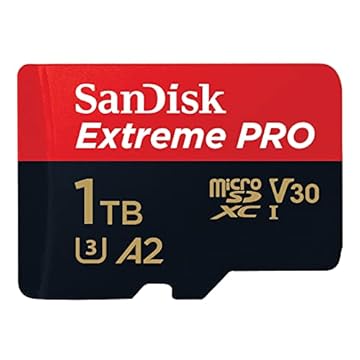 SanDisk Cartão de memória Extreme PRO microSDXC UHS-I 1 TB + adaptador e RescuePRO Deluxe (para smartphones, câmeras de ação ou drones, A2, Classe 10, V30, U3, transferência de 200 MB/s)