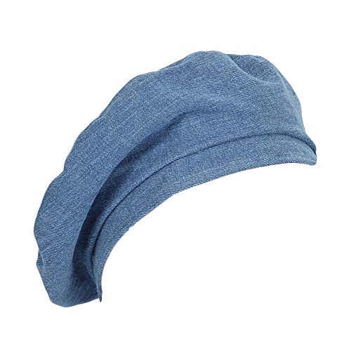 Withmoons Beret Hat Denim Cotton British Style Strap Adjustable Jdf1177 (Blue) #TOP21