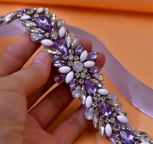 Bridal Dress Belt Wedding Accessories Evening Party Gown Girdles Rhinestone Crystal Applique Sash4