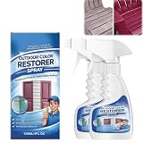 Outdoor Color Restorer Spray, Long Lasting Rejuvenator for Faded Patio Furniture, Wood, Vinyl, Plastic & Decking, Waterproof Layer Renews Decor for Backyard & Daily Furniture Care, 120ML (2 pcs)
