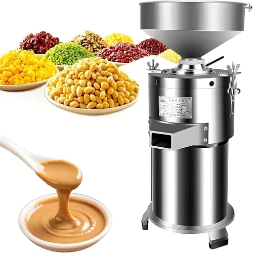 WOTZOV Máquina para Hacer Mantequilla de Cacahuete - Molinillo eléctrico Comercial de 1100 W, 2850 RPM, para Pasta de Cacahuete y sésamo, para Cereales y anacardos en la Cocina.