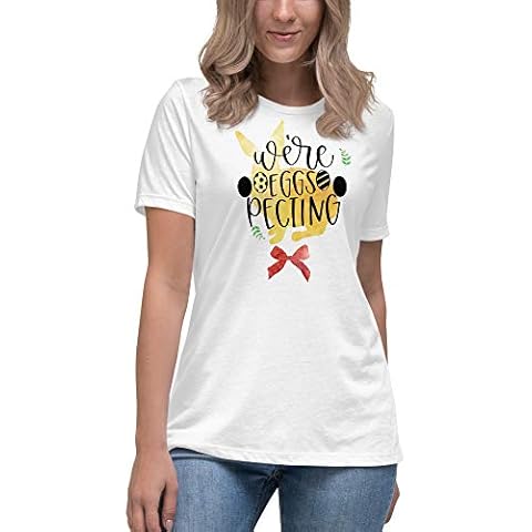 We're Expecting Eggspecting Announcement Tee for Mother's to Be White Cover