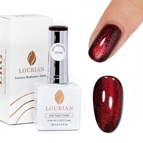Cat Eye Gel Polish 18ml Red Inferno, Magnetic Ruby Flame Gel