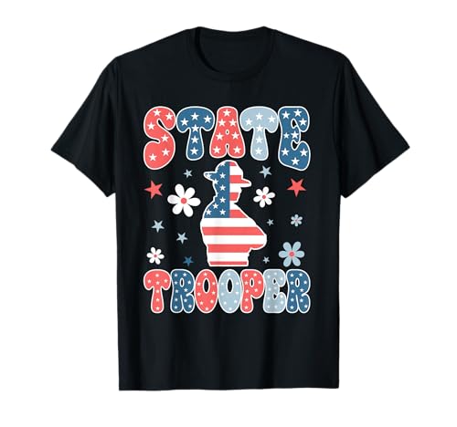 Bandera americana Estados Unidos policía estatal policía Camiseta