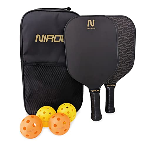 Raquette De Pickleball En Fibre De Carbone T800 - Surface Texturée, Manche 13,8 Cm - Approuvée USAPA, Légère