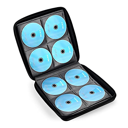LIOVODE DVD Case, 192 Capacity EVA CD Case Holder Storage Organizer Portable Protective DVD Wallet Holder for Car (192 Capacity, Black192) by LIOVODE - Image 4