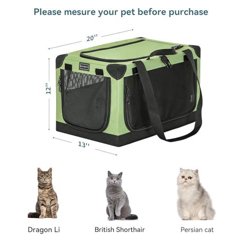 Petsfit caixa para gatos - leve de 20 polegadas, fácil configuração, caixa para cães portátil resist