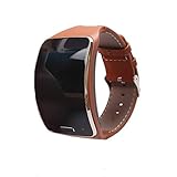 V-MORO® Samsung Gear S Band, Premium Leather Band Samsung Smartwatch Replacement Strap Band for Samsung Gear S (Brown)