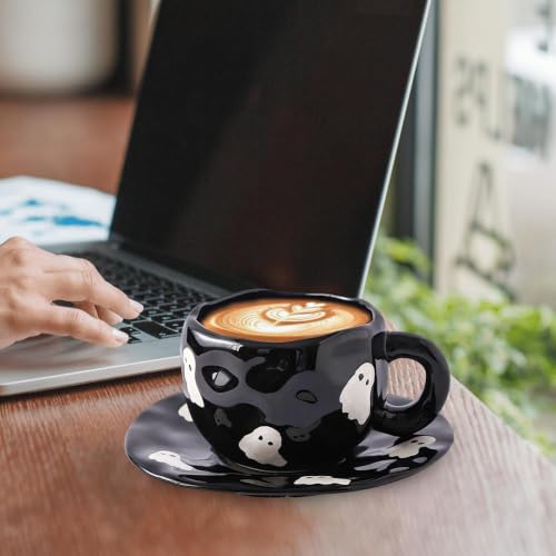 Tazas de Halloween de cerámica de 32cl para niños y café caliente 4