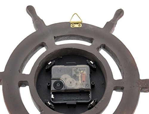 11.5-Inch Ship Wheel Nautical Clock