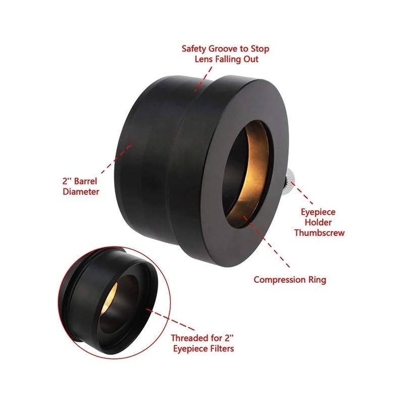 Adaptador de ocular de 2 a 1.25 pulgadas para astrofotografía en el campo 3