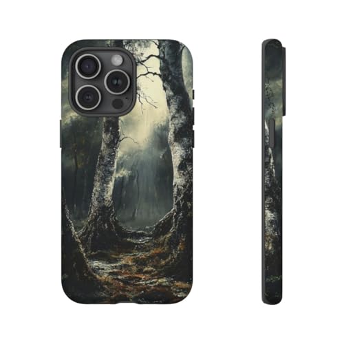 Coque iPhone 15 Pro Max forêt de bouleau noir pour photographe