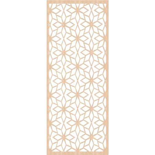 Image of Lake Decorative Pierced Fretwork Wood Wall Panels, 37 3 /8 inchW x 94 3 /8 inchH x 1 /4 inchT, Red Oak