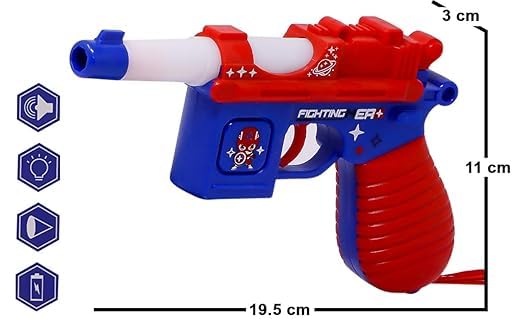 Image of Zest 4 Toyz Projector Toy Gun with Realistic Sound, Telescope and Light Effect | Musical Toy Gun for Kids, Assorted Colour
