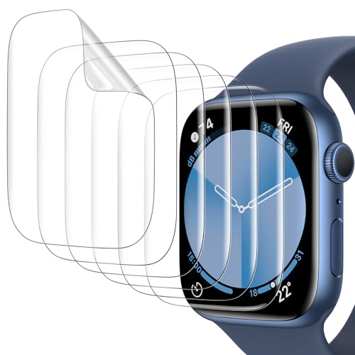 Misxi 6 Stück Schutzfolie für Apple Watch SE 3 / SE 2 / SE/Series 6 /Serie 5/4 40mm Flexible TPU-Folie mit Kratzschutz Selbstheilungsfunktion und Blasenfreier Installation HD-klare Abdeckung