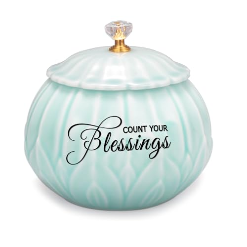 Ceramic Blessings Jar with 36 Blank Cards -Decorative Jars With Lids- 4.9