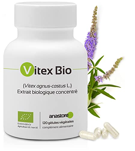 Sauzgatillo ecológico (Vitex agnus-castus) * 24 mg / 120 cápsulas * Extracto concentrado 4: 1 de fruto del sauzgatillo
